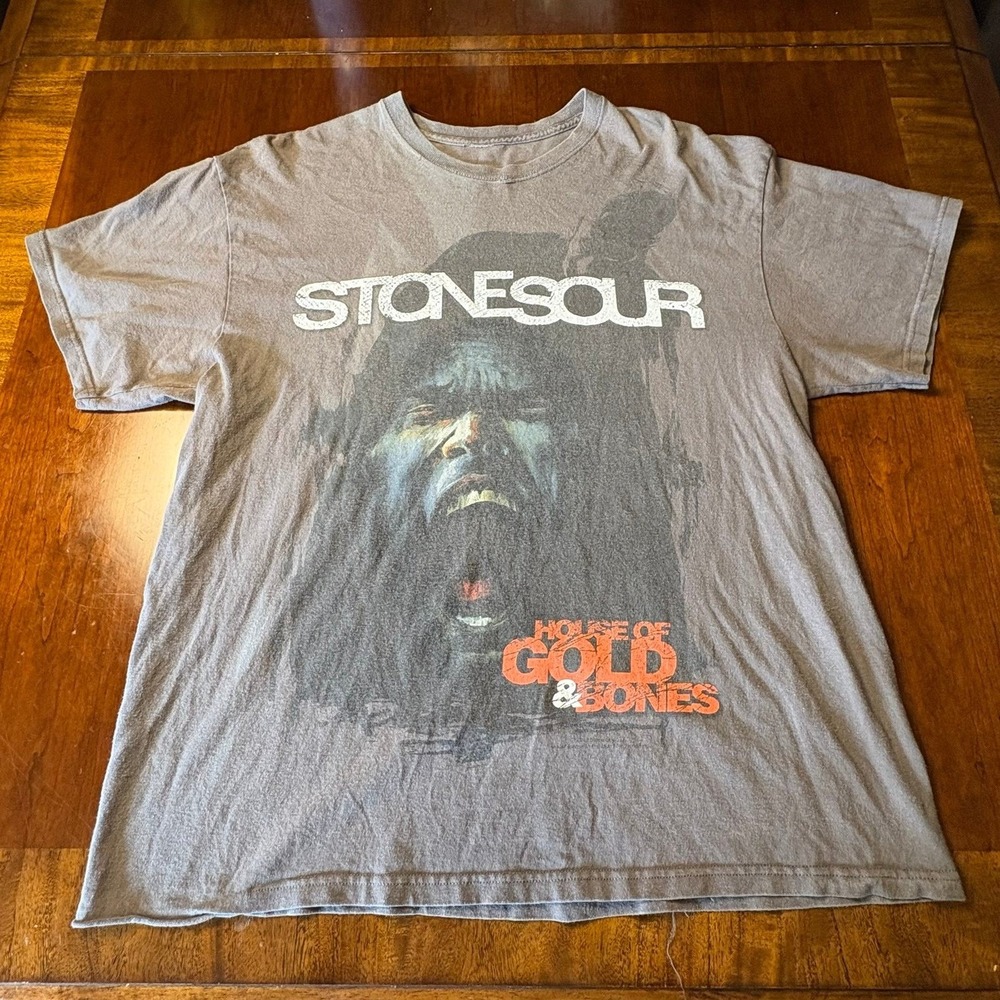 Stone Sour House of Gold & Bones Band Tour Graphic Tee‎ Gray XL